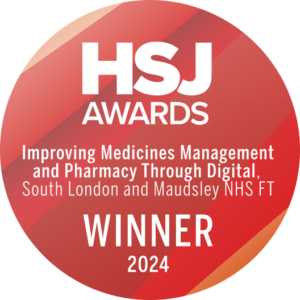 HSJ Awards 2024 winner, Improving Medicines Management and Pharmacy Through Digital, South London and Maudsley NHS Foundation Trust